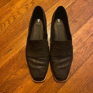 Frye square toe loafers